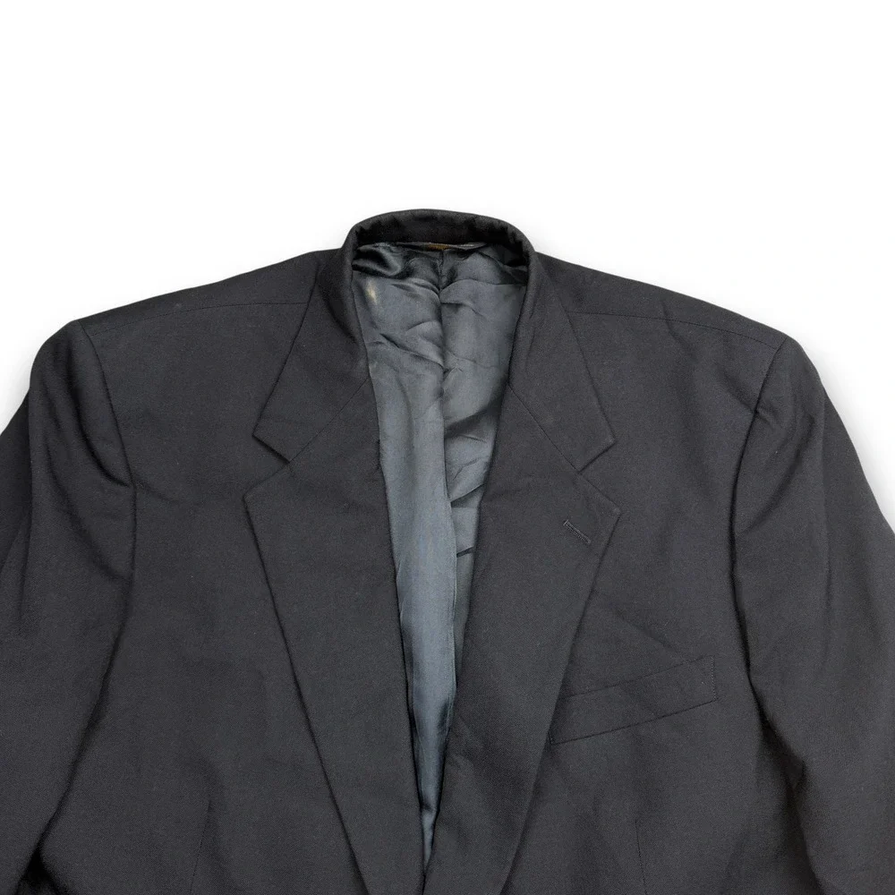 Brooks Brothers‎ Blazer Mens XL Black Gold Buttons Made in USA Wool Professional